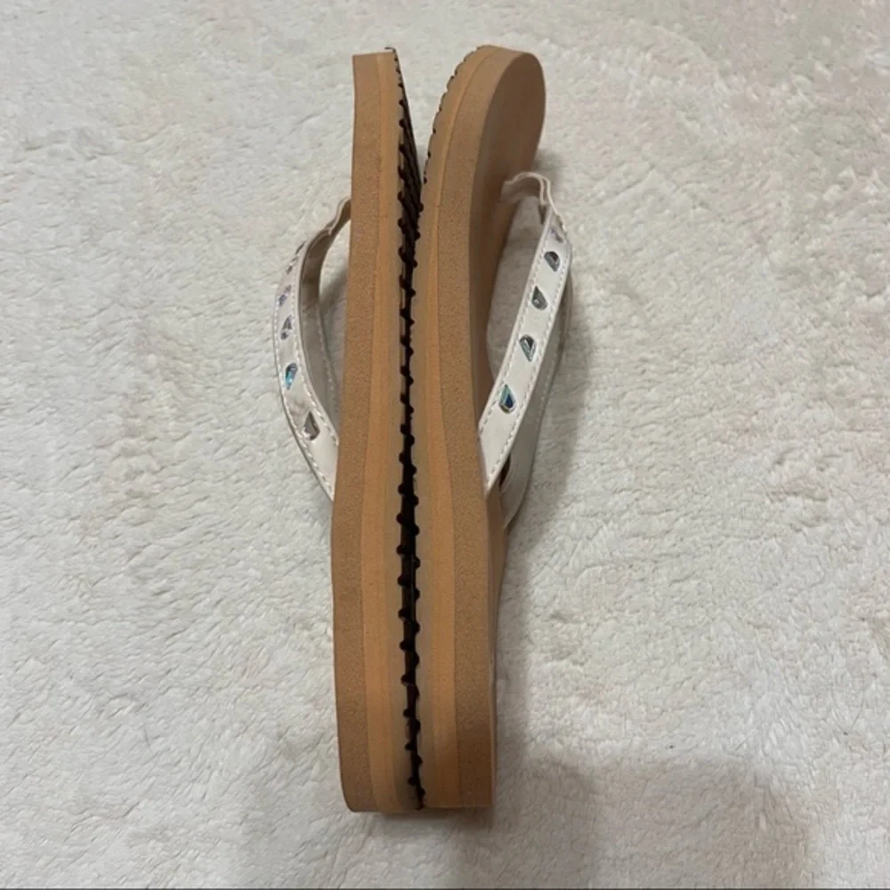 SANUK Women's YOGA JOY Bling Flip Flops 6 - Picture 4 of 8